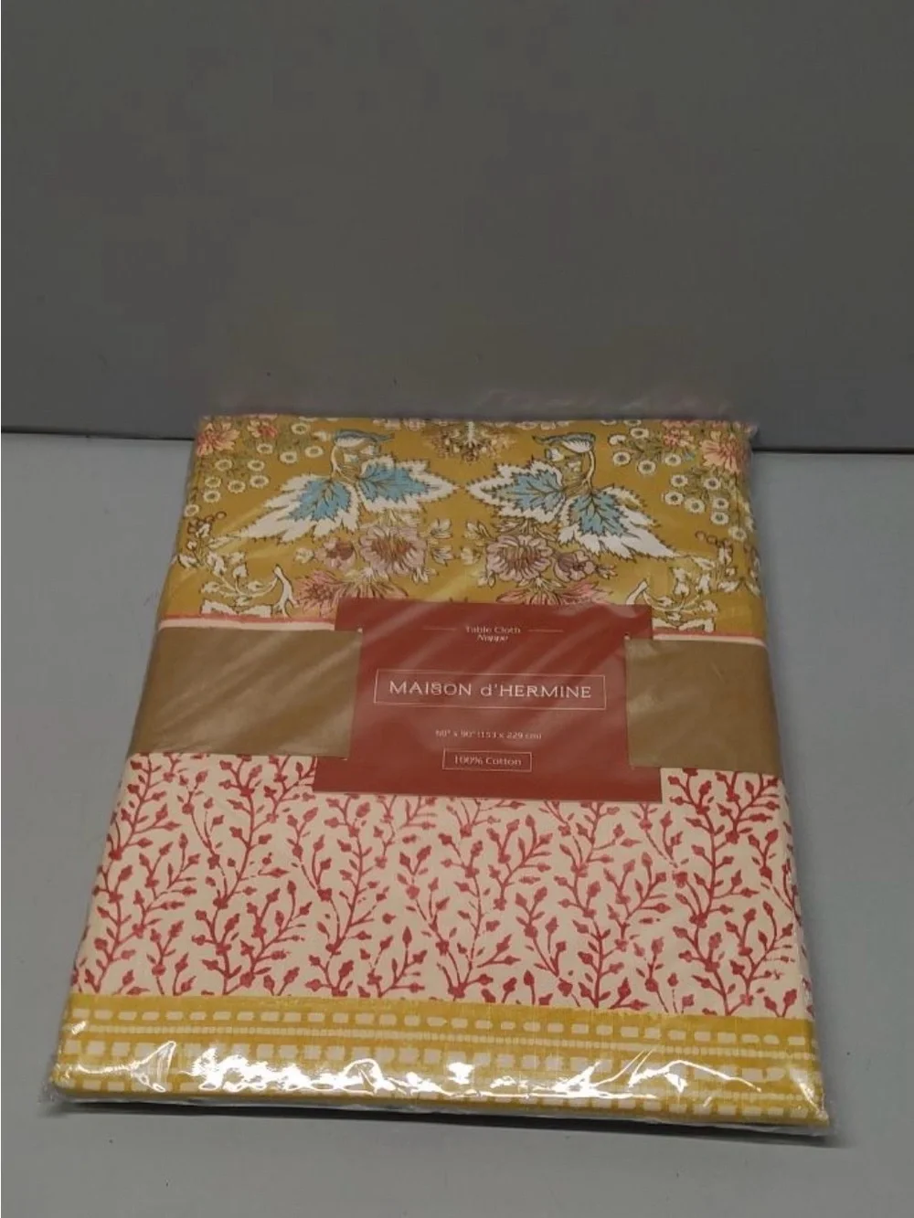 Maison d’Hermine Marquise 100% Cotton Tablecloth 60x90 Floral Farmhouse